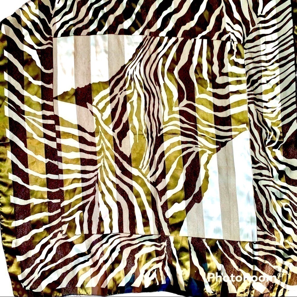 Zebra Print Scarf Oversized Square